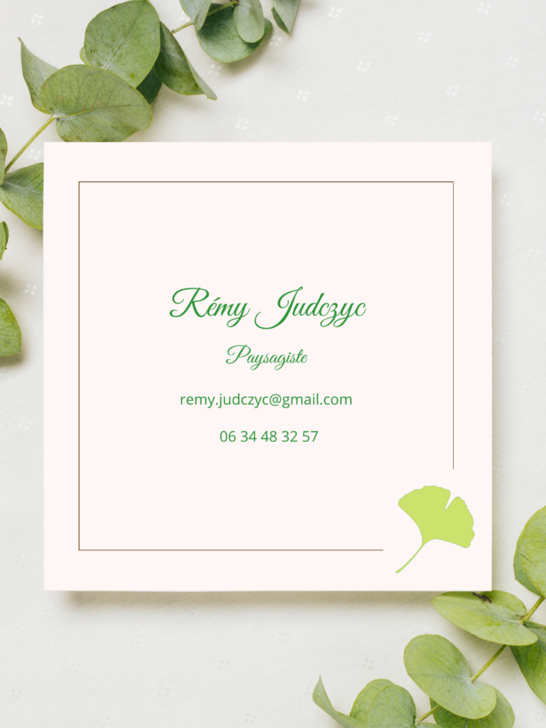 carte de visite paysagiste cannes - style raffiné